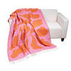 Wohndecke Sommerdecke_m.Fransen pink - orange/pink (150,00/200,00cm)