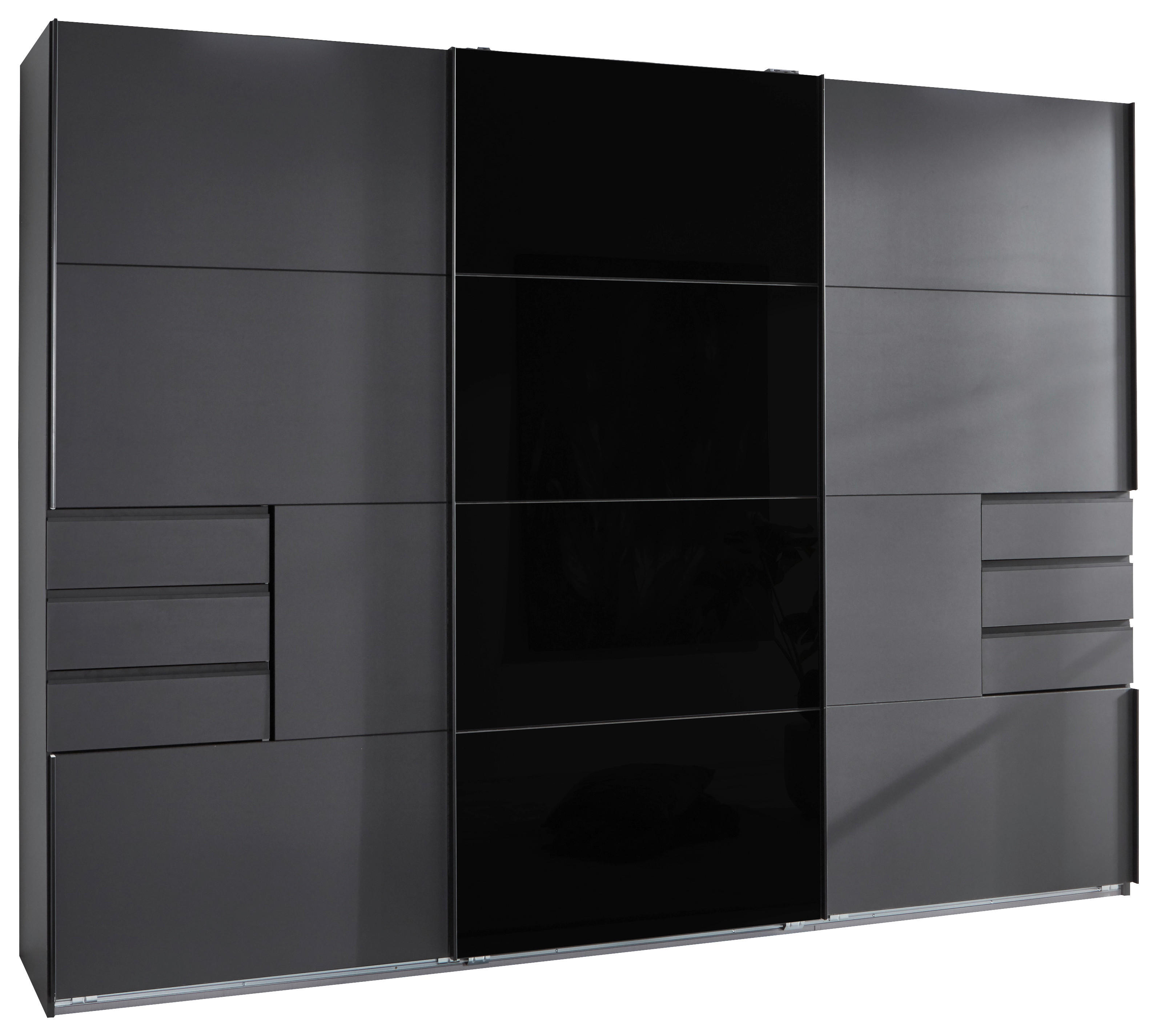 Schwebetürenschrank Saigon Graphit B/H/T: ca. 270x210x64 cm Saigon - Graphit/schwarz (270,00/210,00/64,00cm)