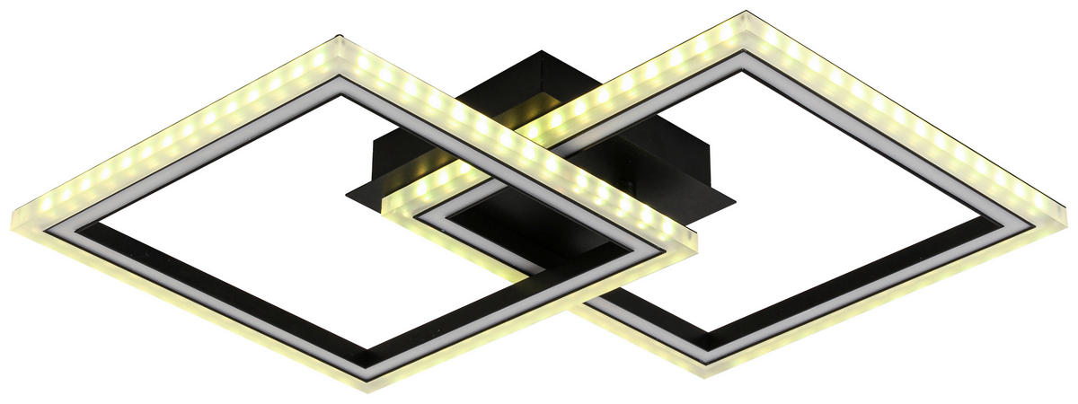 Nolo Deckenleuchte schwarz Metall Kunststoff B/H/L: ca. 35x6,5x57 cm LED-Deckenleuchte_Christina - schwarz (57,00/35,00/6,50cm) - Nolo