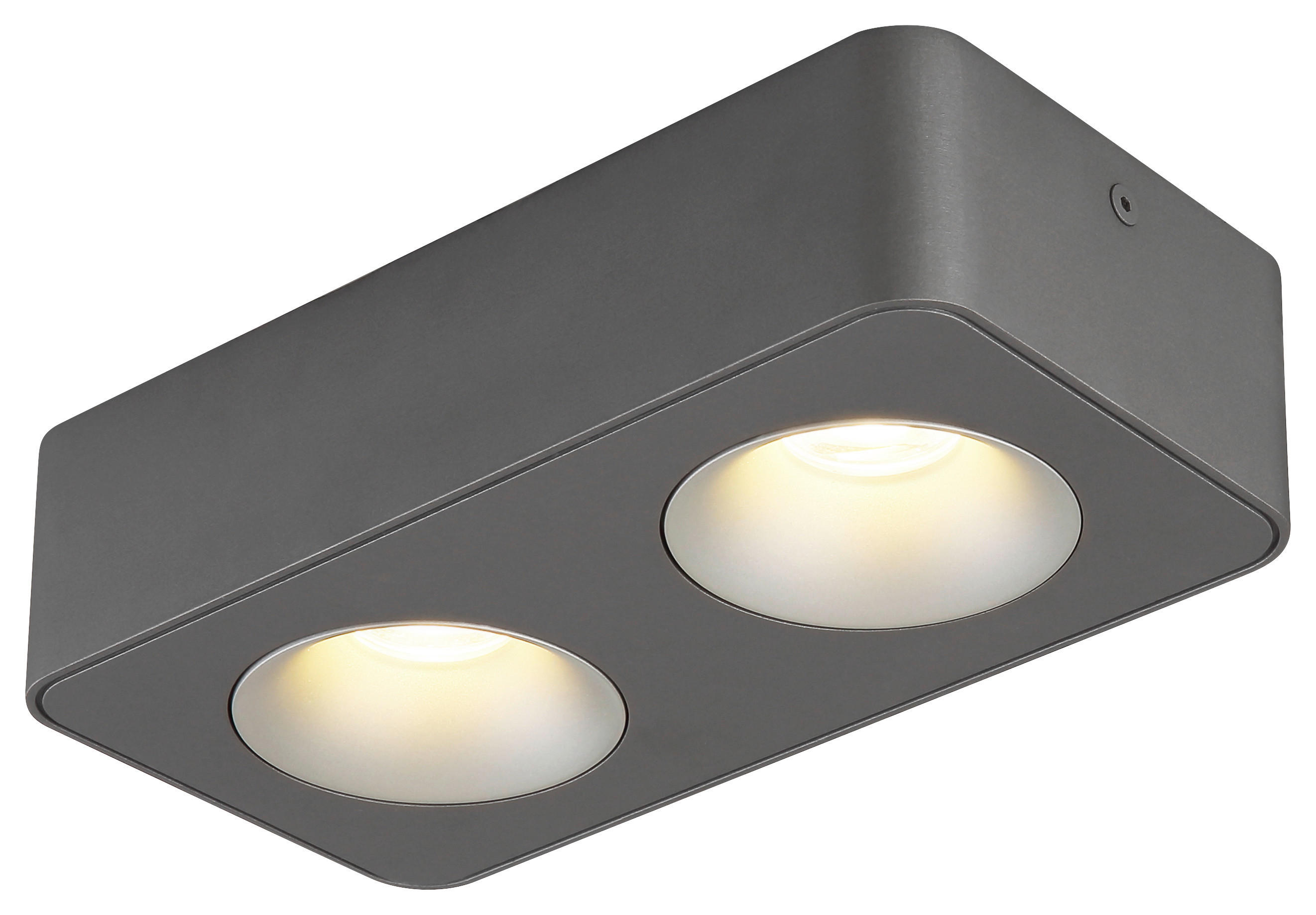 GLOBO LED-Spot dunkelgrau klar Kunststoff Metall B/H/T: ca. 22,4x5,5x11,7 cm 1 Brennstellen HANGARAU - klar/dunkelgrau (22,40/5,50/11,70cm) - GLOBO