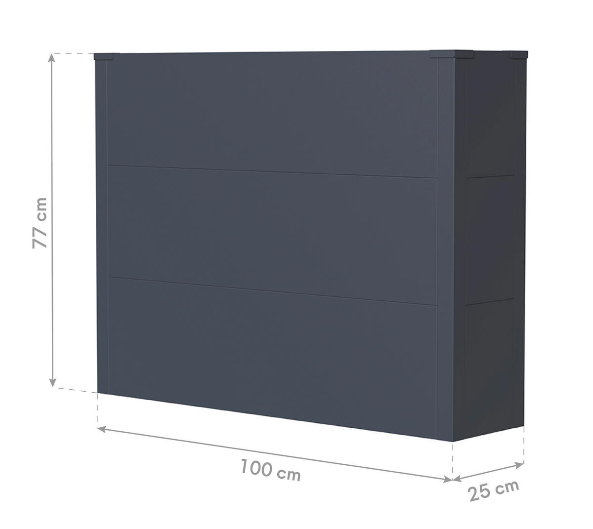 Westmann Pflanzkasten Talus anthrazit Metall B/H/T: ca. 100x77x25 cm Talus - anthrazit (100,00/77,00/25,00cm) - Westmann