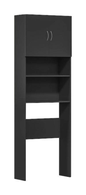 VidaXL Waschmaschinenschrank schwarz B/H/T: ca. 64x190x24 cm Waschmaschinenschrank - schwarz (64,00/190,00/24,00cm) - VidaXL