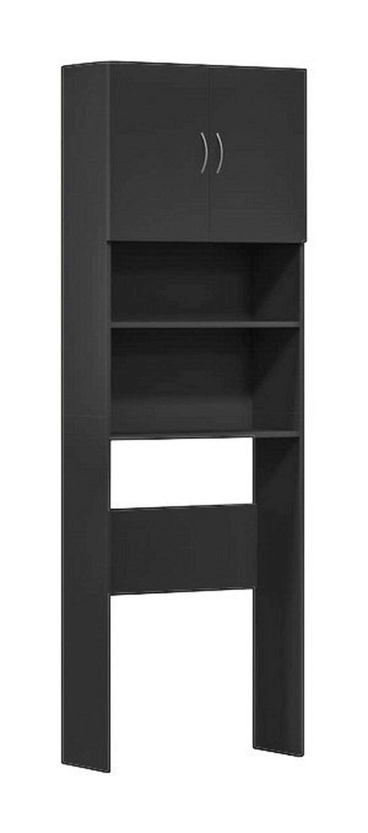 Waschmaschinenschrank schwarz B/H/T: ca. 64x190x24 cm Waschmaschinenschrank - schwarz (64,00/190,00/24,00cm) - vidaXL