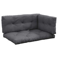 Outsunny Palettenkissen dunkelgrau Polyester B/H/L: ca. 80x120x12 cm Palettenkissen - dunkelgrau (12,00/80,00/120,00cm) - Outsunny