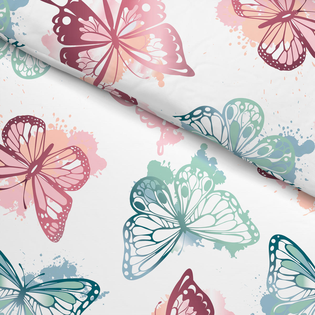 Microfaser Bettwäsche Bettwäsche-Microfaser_Schmetterling - multicolor (135,00/200,00cm) - Sensation