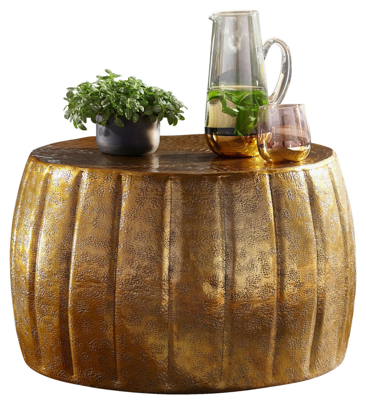 Couchtisch gold H: ca. 36 cm Couchtisch - gold (36,00cm) - Wohnling