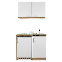 Respekta Miniküche 100 weiß matt B/H/T: ca. 100x200x60 cm 100 - Eiche/weiß (100,00/200,00/60,00cm) - Respekta