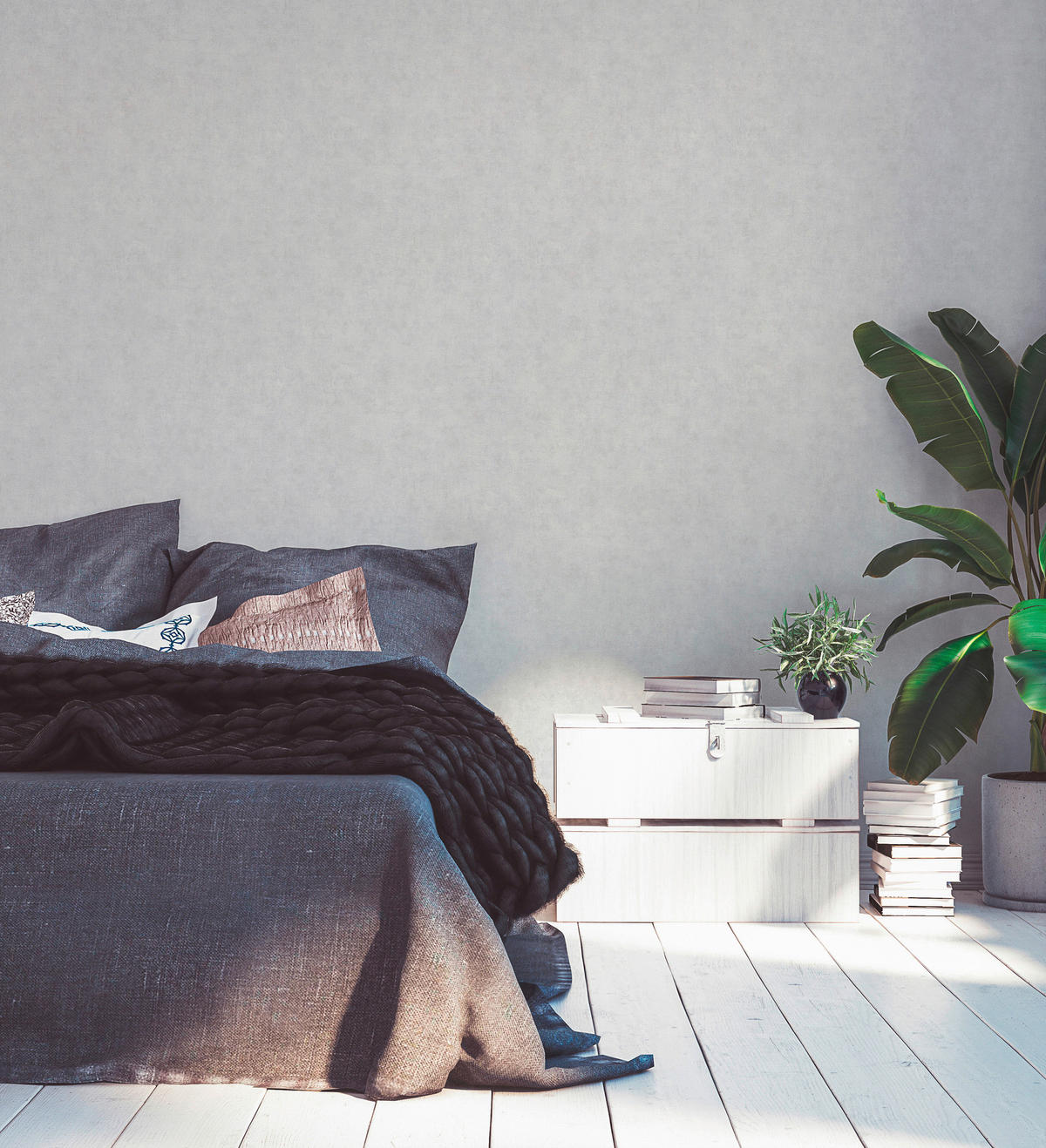 A.S.Creation Vliestapete grau B/H/D: ca. 53x1005x8,4 cm Vliestapete - grau (8,40/1005,00cm) - A.S.Creation