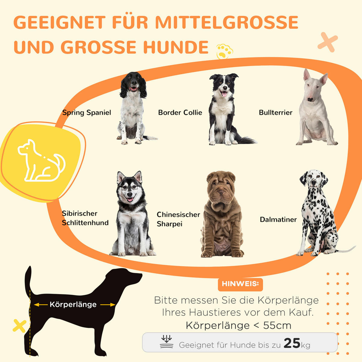 PawHut Hunde-Zubehör Eiche Polypropylen B/H/L: ca. 58x90x65 cm Hundekäfig - Eiche (65,00/58,00/90,00cm) - PawHut