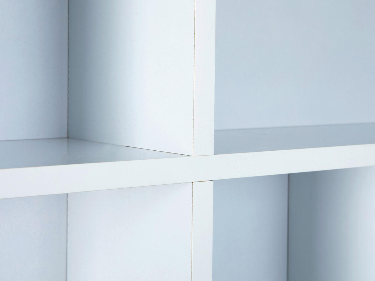 Vitrine Decem weiß schwarz MDF B/H/T: ca. 70x70x13 cm Decem - weiß/schwarz (70,00/70,00/13,00cm) - Inter Link