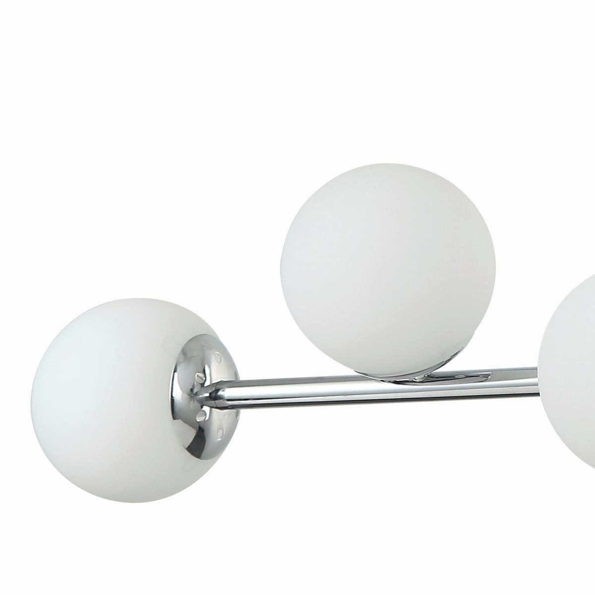 Lamkur Hängeleuchte Chrom Glas Stahl B/H/L: ca. 111x40x96 cm E14 6 Brennstellen Maddie - Chrom (96,00/111,00/40,00cm) - Lamkur