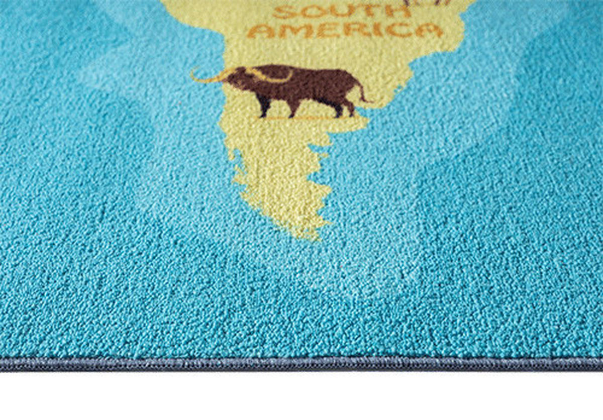 Merinos Teppich Happy Kids blau B/L: ca. 160x220 cm Happy Kids - blau (160,00/220,00cm) - Merinos
