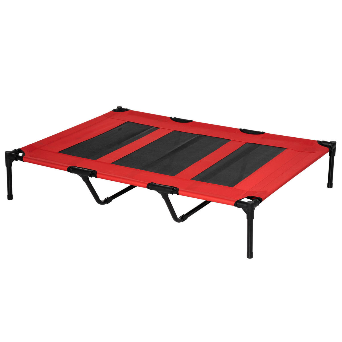 PawHut Hunde-Zubehör schwarz Polypropylen B/H/L: ca. 92x122x23 cm Hundebett - rot/schwarz (23,00/92,00/122,00cm) - PawHut