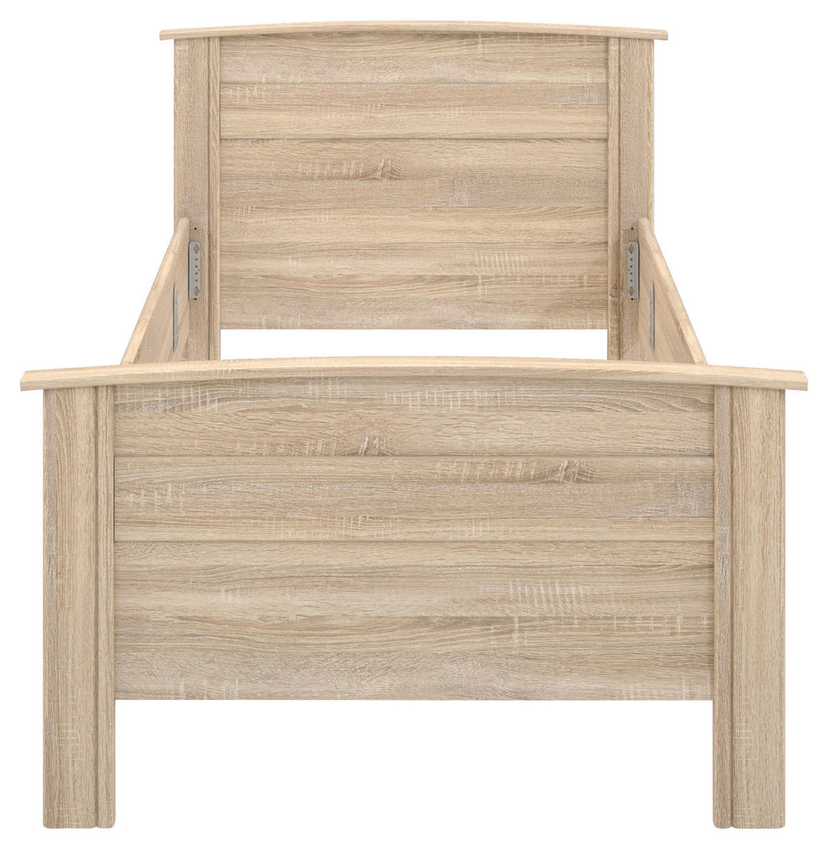 Komfortbett  Eiche Sonoma Nachbildung weiß B/H/T: ca. 115x89,5x203 cm Liegefläche B/L: ca. 100x200 cm Gloria_Bettgestell GLRL10-D30 - Eiche/weiß (115,00/89,50/203,00cm)