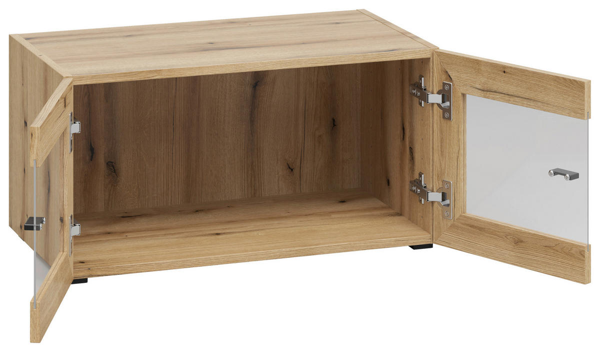 Vitrine System 64 Eiche Evoke Oak Nachbildung B/H/T: ca. 64x32x35 cm System 64 - Eiche (64,00/32,00/35,00cm)