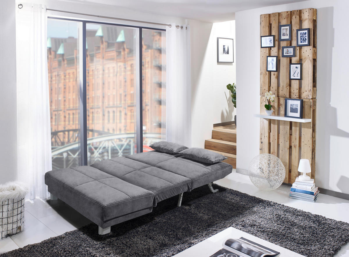 Schlafsofa Gina grau B/H/T: ca. 120x86x95 cm Gina - grau (120,00/86,00/95,00cm)