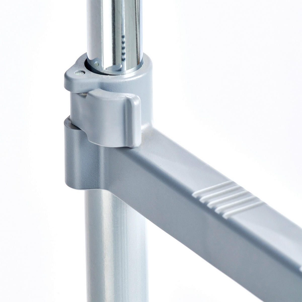 Zeller Rollkleiderständer Silbergrau Metall B/H/L: ca. 43x170x83 cm Rollkleiderständer_2-stufig - Silbergrau (83,00/43,00/170,00cm) - Zeller
