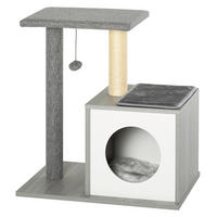 PawHut Kratzbaum grau Polyester B/H/L: ca. 59x62x39 cm Kratzbaum - grau (39,00/59,00/62,00cm) - PawHut