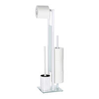 Stand-WC-Garnitur weiß Glas Stand-WC-Garnitur_Rivalta weiß - weiß (23,00/18,00/70,00cm) - Wenko
