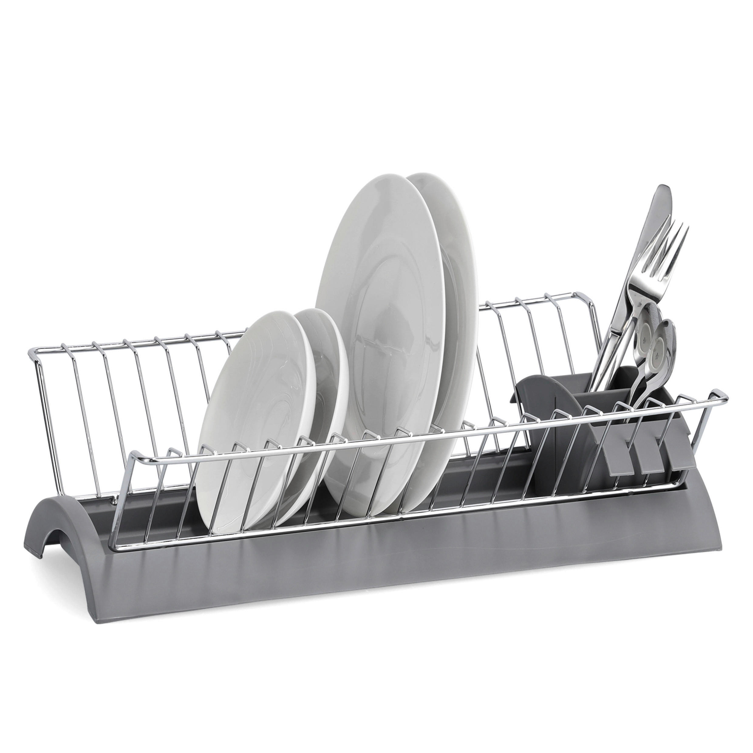 Zeller Geschirrabtropfständer grau Metall B/H/L: ca. 24x14x42 cm Geschirrabtropfständer - grau (42,00/24,00/14,00cm) - Zeller