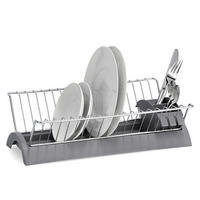 Zeller Geschirrabtropfständer grau Metall B/H/L: ca. 24x14x42 cm Geschirrabtropfständer - grau (42,00/24,00/14,00cm) - Zeller