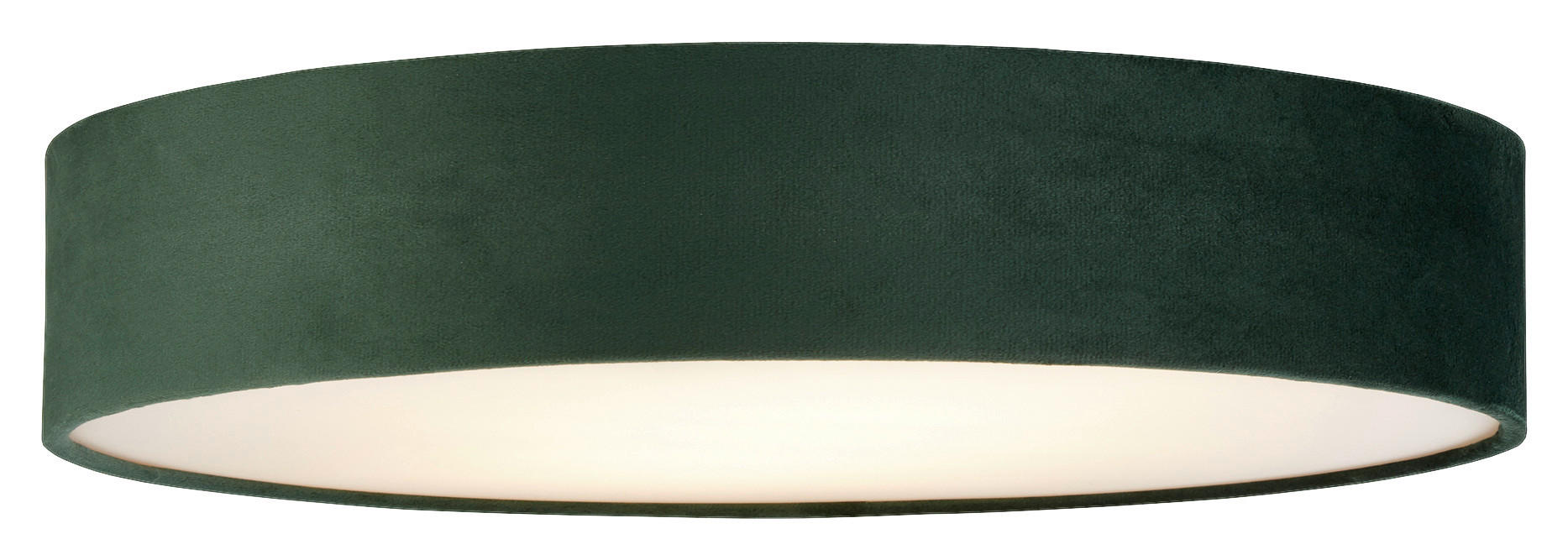 Searchlight Deckenleuchte grün Samt Stahl B/H/L/D: ca. 50x10x50x50 cm E27 3 Brennstellen Drum - grün (50,00/50,00/10,00cm) - Searchlight