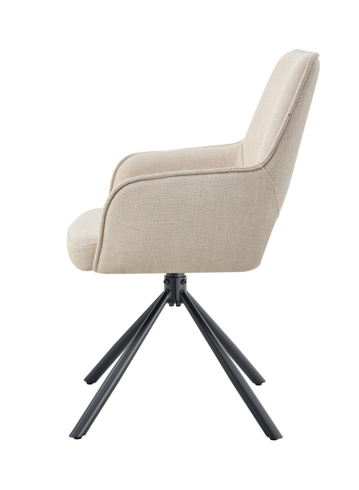 Drehstuhl JANA, 2er Set creme schwarz Webstoff B/H/T: ca. 57x91x64 cm JANA, 2er Set - creme/schwarz (57,00/91,00/64,00cm) - xonox.home