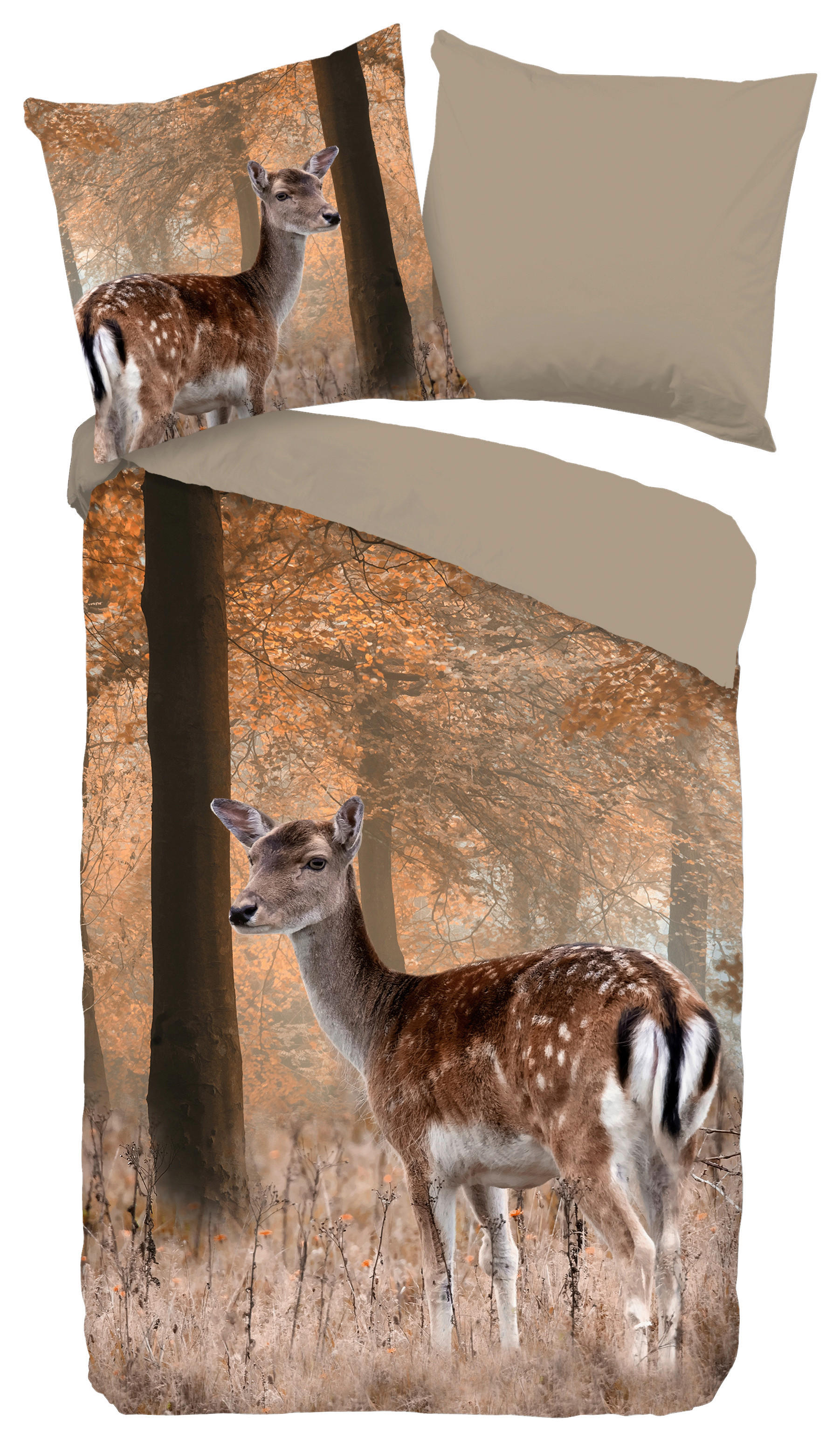 Bettwäsche Gavin braun Baumwolle B/L: ca. 155x220 cm Gavin - braun (155,00/220,00cm) - Good Morning