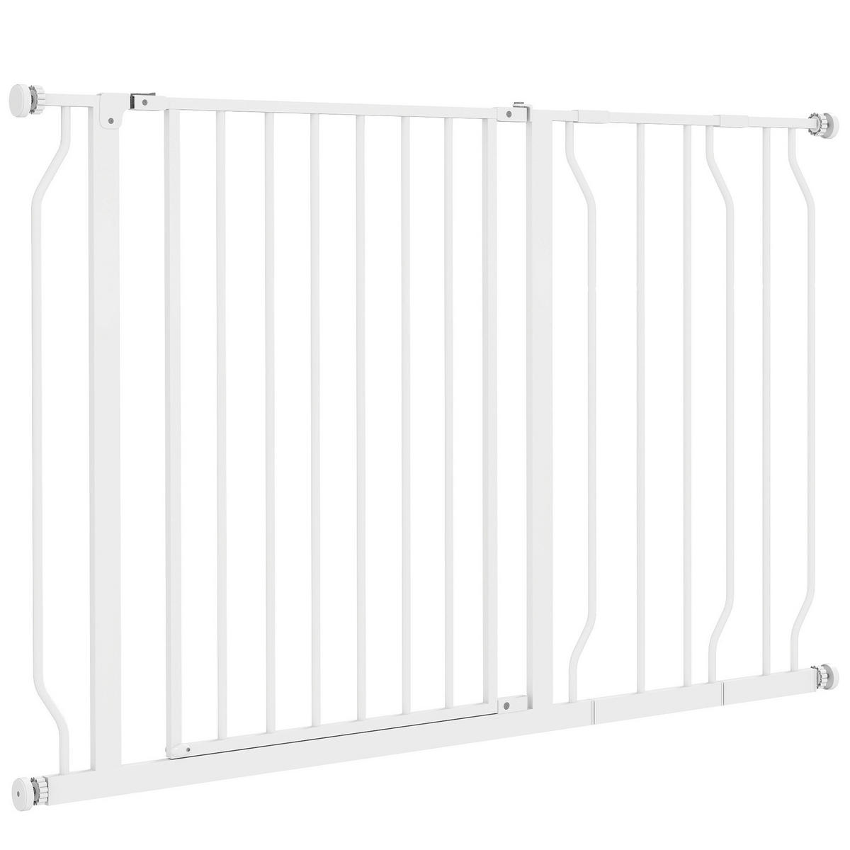 PawHut Schutzgitter weiß Kunststoff B/H/L: ca. 3x76x115 cm Schutzgitter - weiß (115,00/3,00/76,00cm) - PawHut