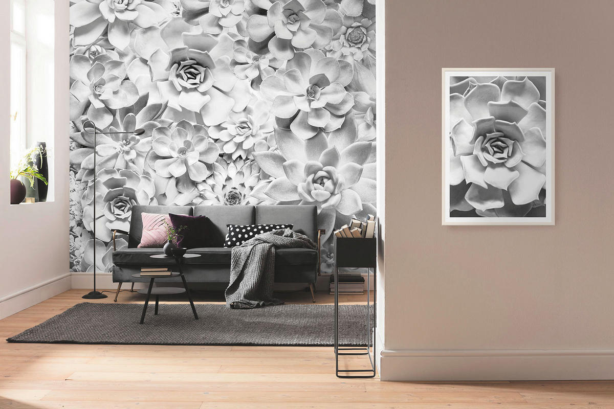 Komar Fototapete Shades Black and White B/L: ca. 400x250 cm Shades Black and White - (400,00/250,00cm) - Komar