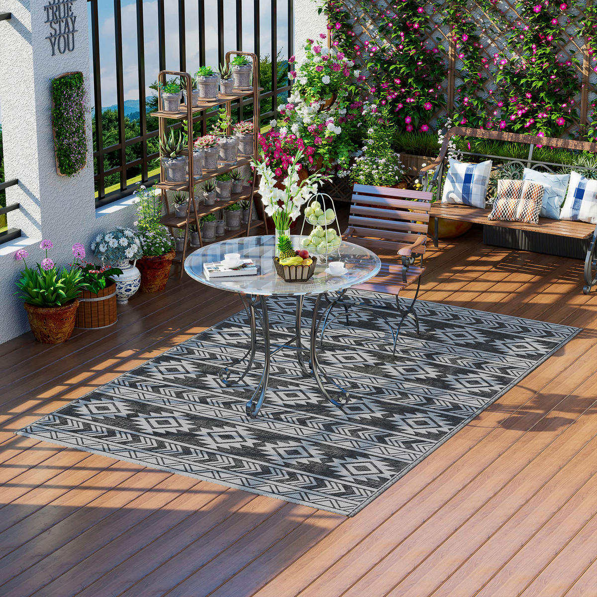 Outsunny Outdoor-Teppich Outdoor-Teppich - (182,00/274,00/0,30cm) - Outsunny