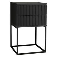 Graphit B/H/T: ca. 40x65x39 cm Marle_Nachtkonsole - Graphit/schwarz (40,00/65,00/39,00cm)