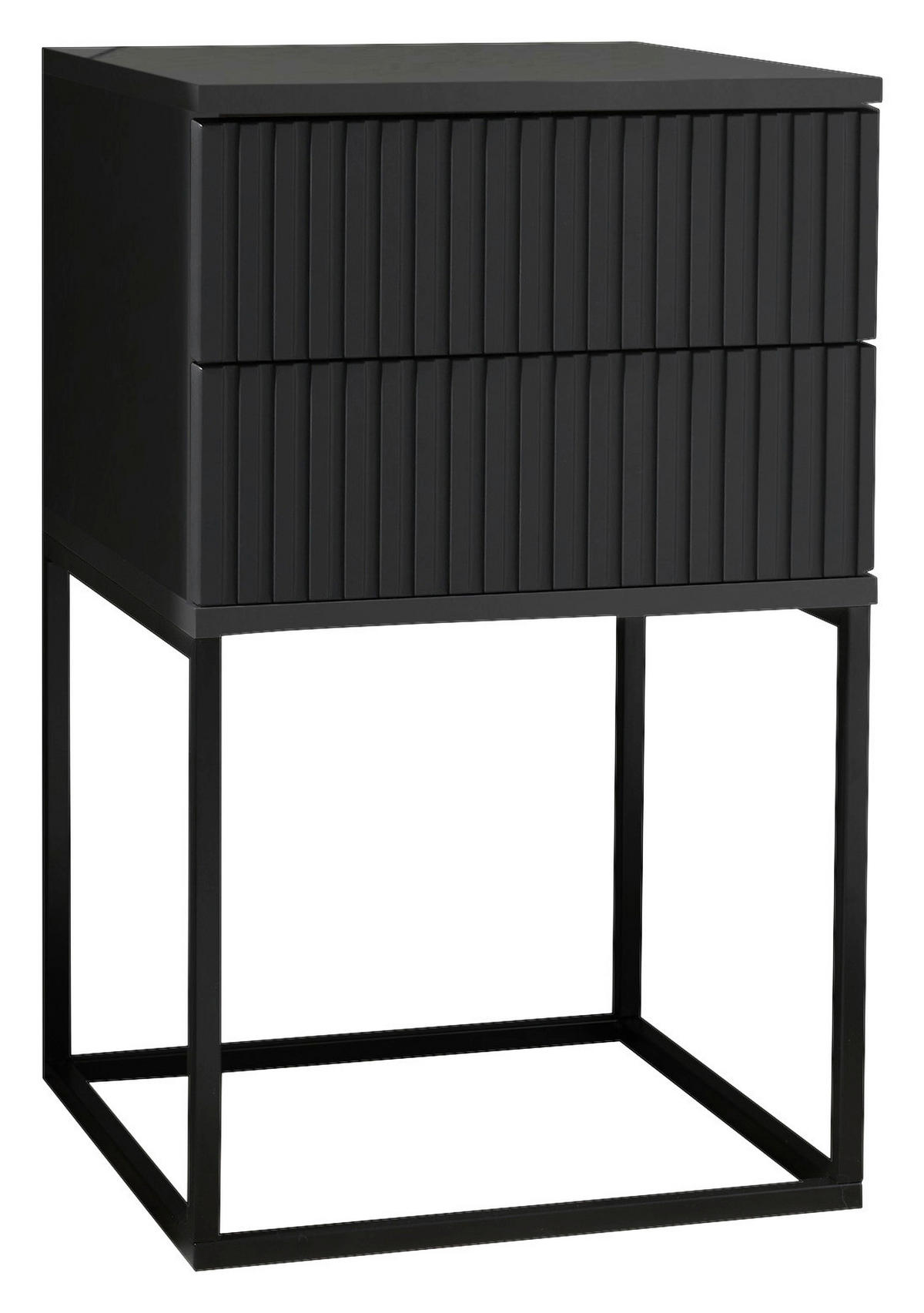 Graphit B/H/T: ca. 40x65x39 cm Marle_Nachtkonsole - Graphit/schwarz (40,00/65,00/39,00cm)