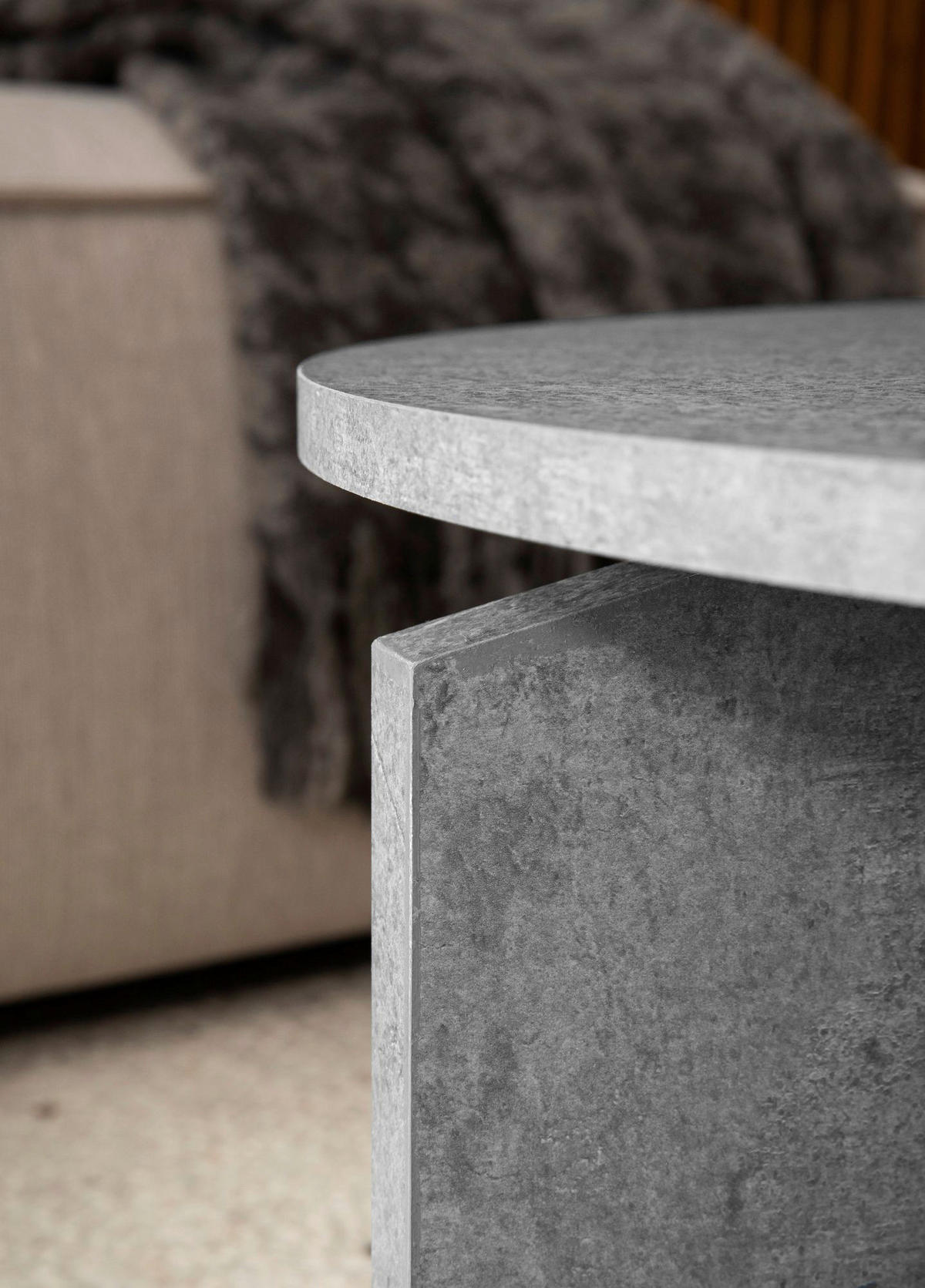 Couchtisch Beton Optik B/H/T: ca. 60x33x60 cm Couchtisch - Beton (60,00/33,00/60,00cm) - Wohnling
