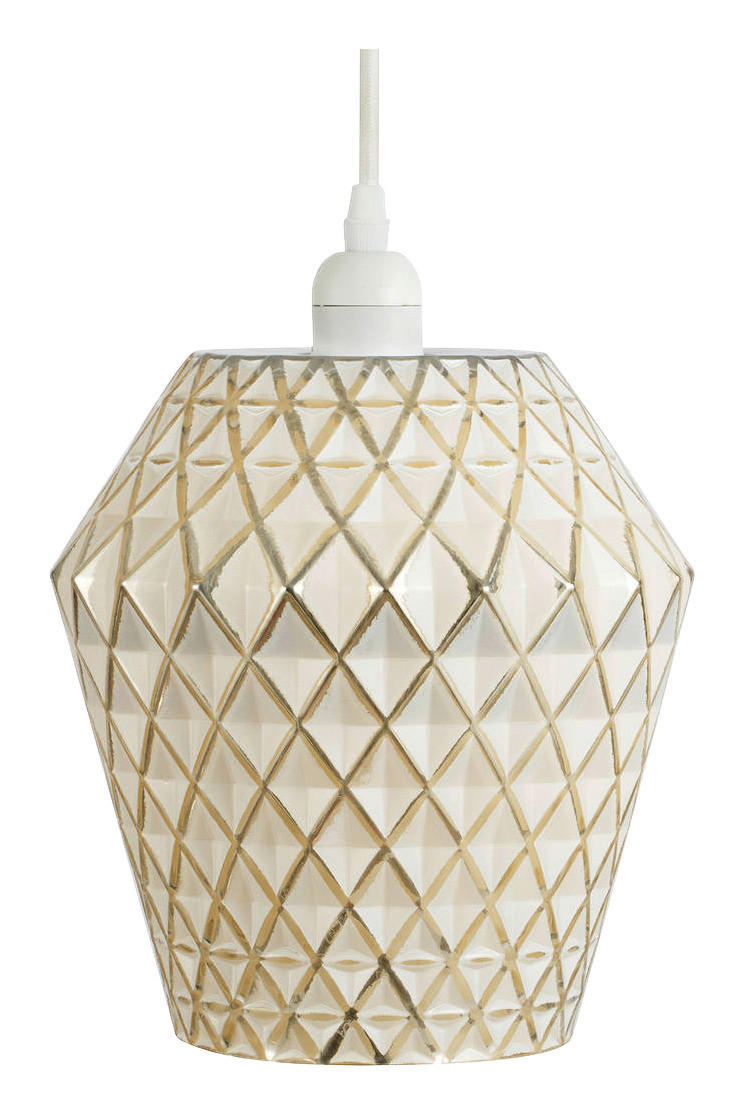 Kayoom Pendelleuchte weiß Glas B/H/L: ca. 20x27x20 cm E27 1 Brennstellen Lumi - weiß (20,00/20,00/27,00cm) - Kayoom