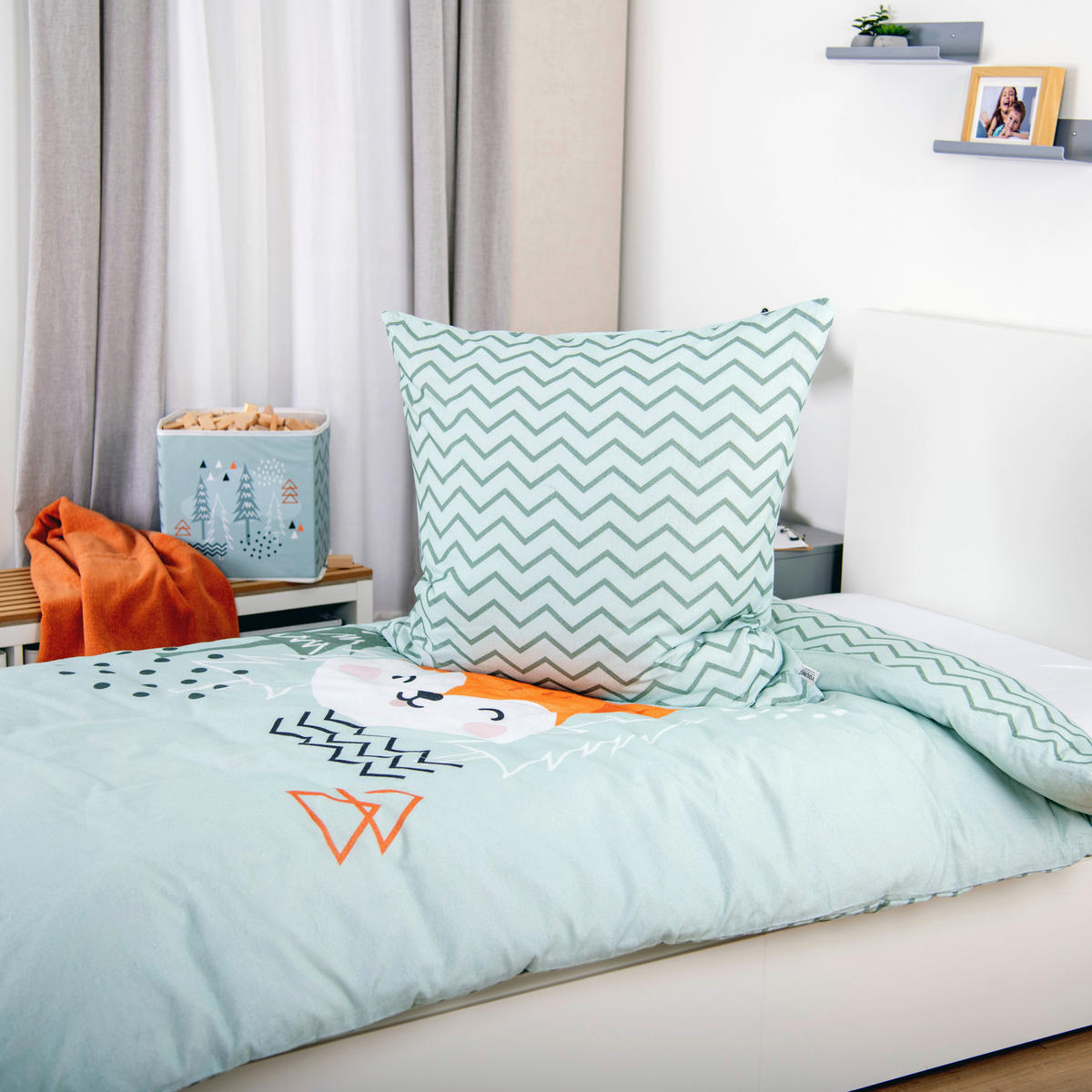 Baumwoll Bettwäsche Nordic Forest grün Baumwolle Nordic Forest - grün - Young Collection