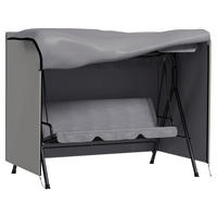 Outsunny Abdeckplane grau Polyester B/H/L: ca. 124x205x164 cm Abdeckhaube_für_Hollywoodschaukeln - grau (164,00/124,00/205,00cm) - Outsunny