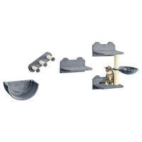 PawHut Katzen Kletterwand grau Polyester B/H/L: ca. 28x73x40 cm Katzen Kletterwand - grau (40,00/28,00/73,00cm) - PawHut