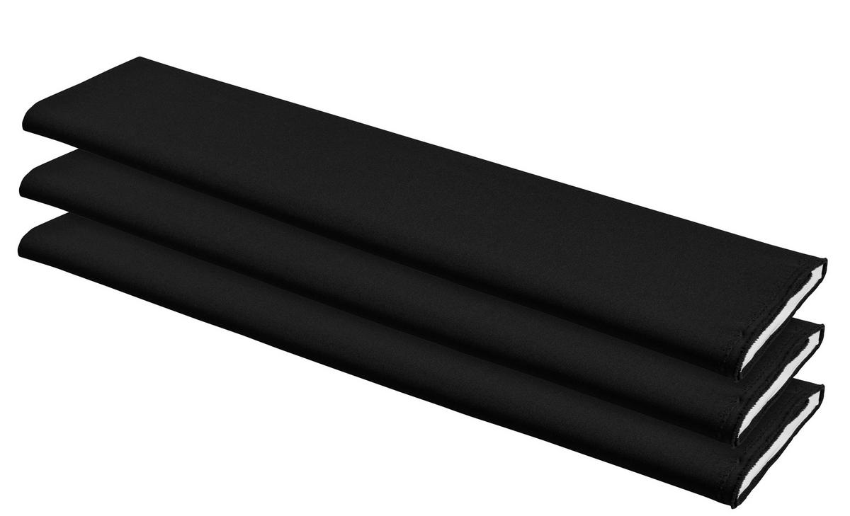 Dekostoff Satinette schwarz B: ca. 145 cm Satinette - schwarz (145,00cm)