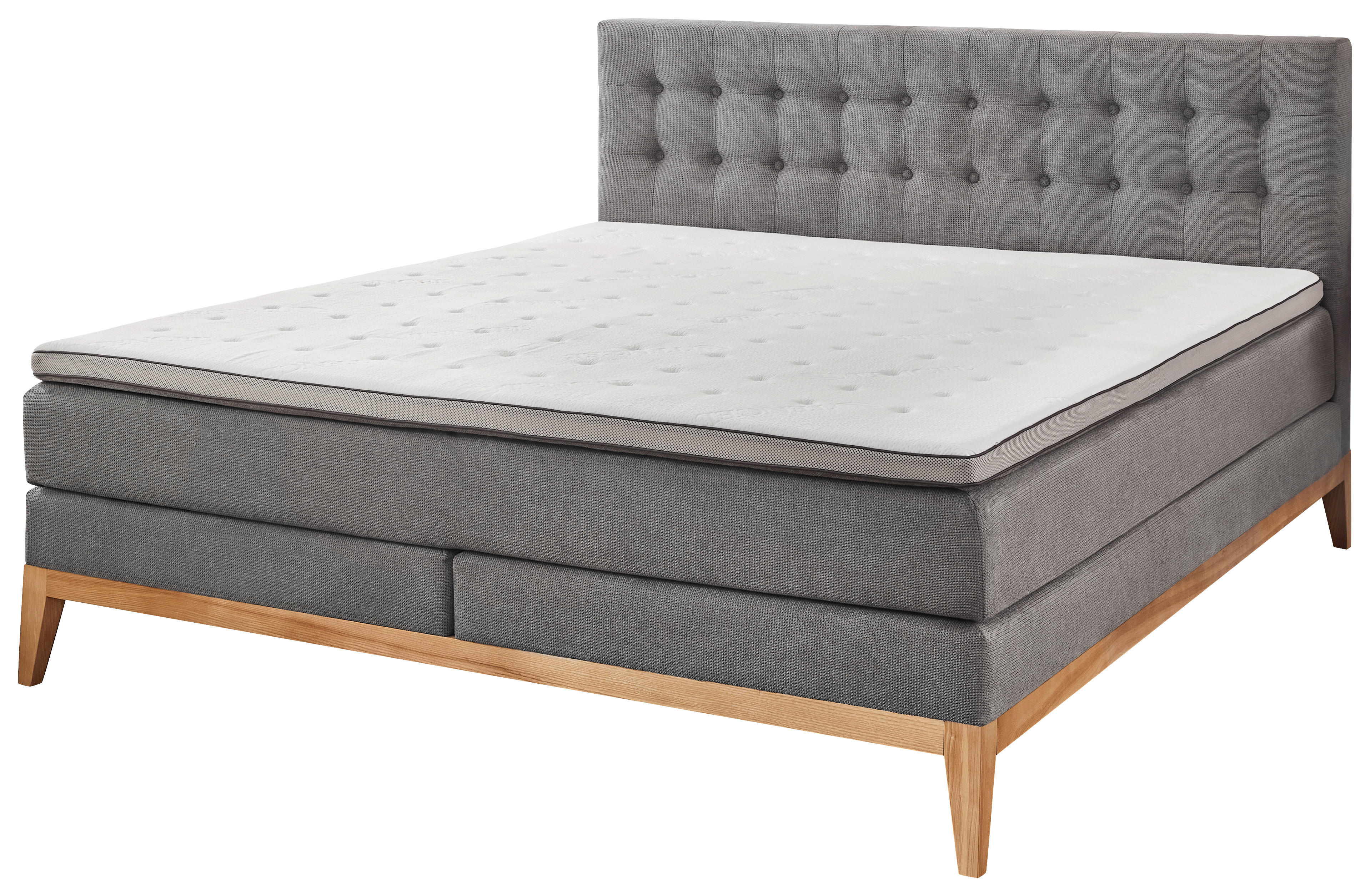 Boxspringbett Westwood grau Liegefläche B/L: ca. 180x200 cm