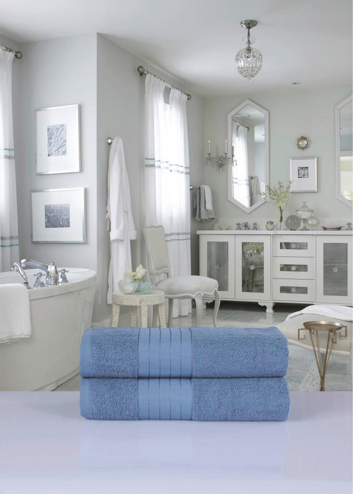 Duschtuch 2er-Pack Duschtuch_70x140cm_2erPack - eisblau (70,00/140,00cm) - Good Morning