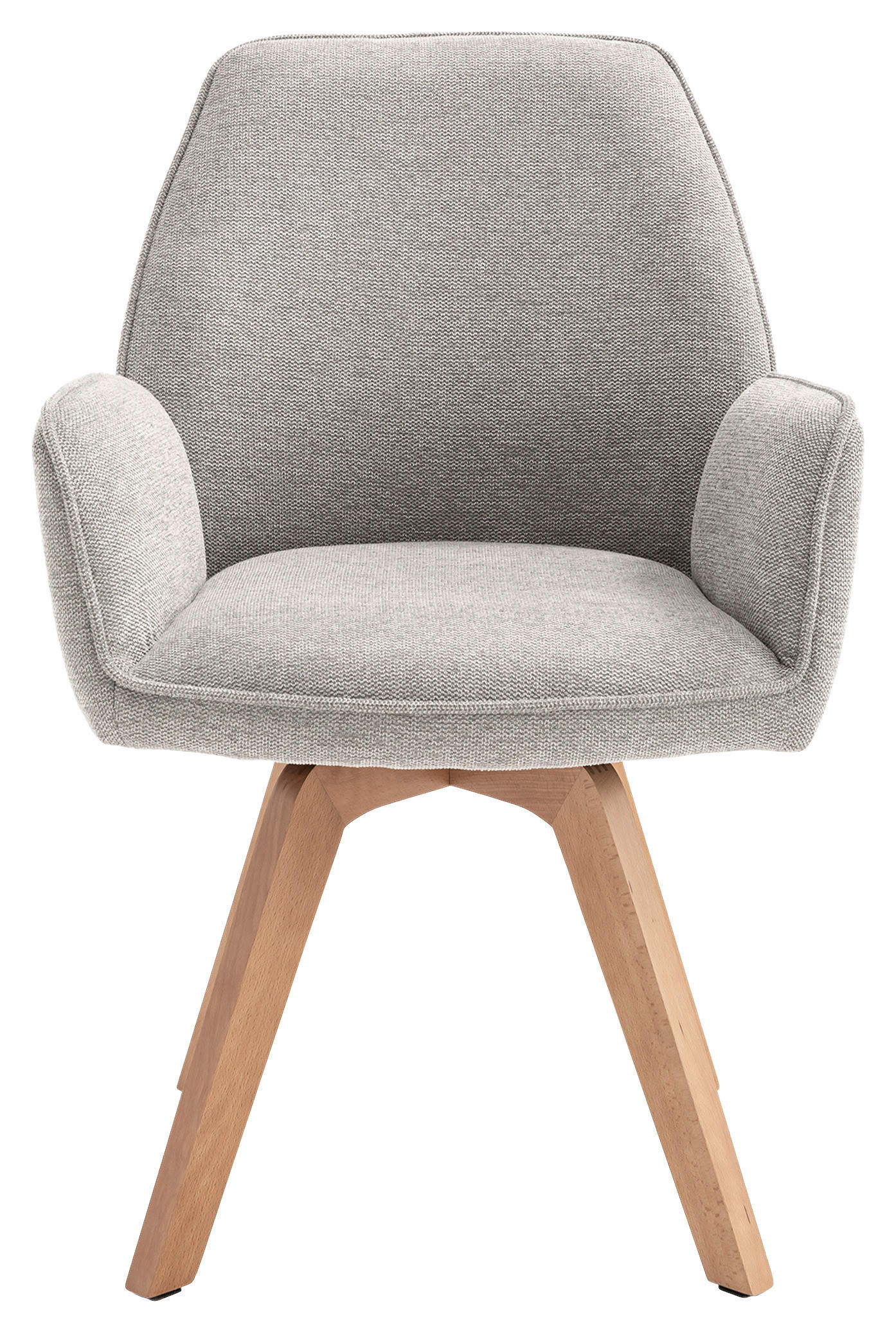 Stuhl TONY Eiche grau Holz Stoff B/H/T: ca. 57x89x61 cm TONY - Eiche/grau (57,00/89,00/61,00cm) - byLIVING