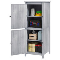 Outsunny Gartenschrank Gartenschrank - hellgrau (60,00/60,00/160,00cm) - Outsunny