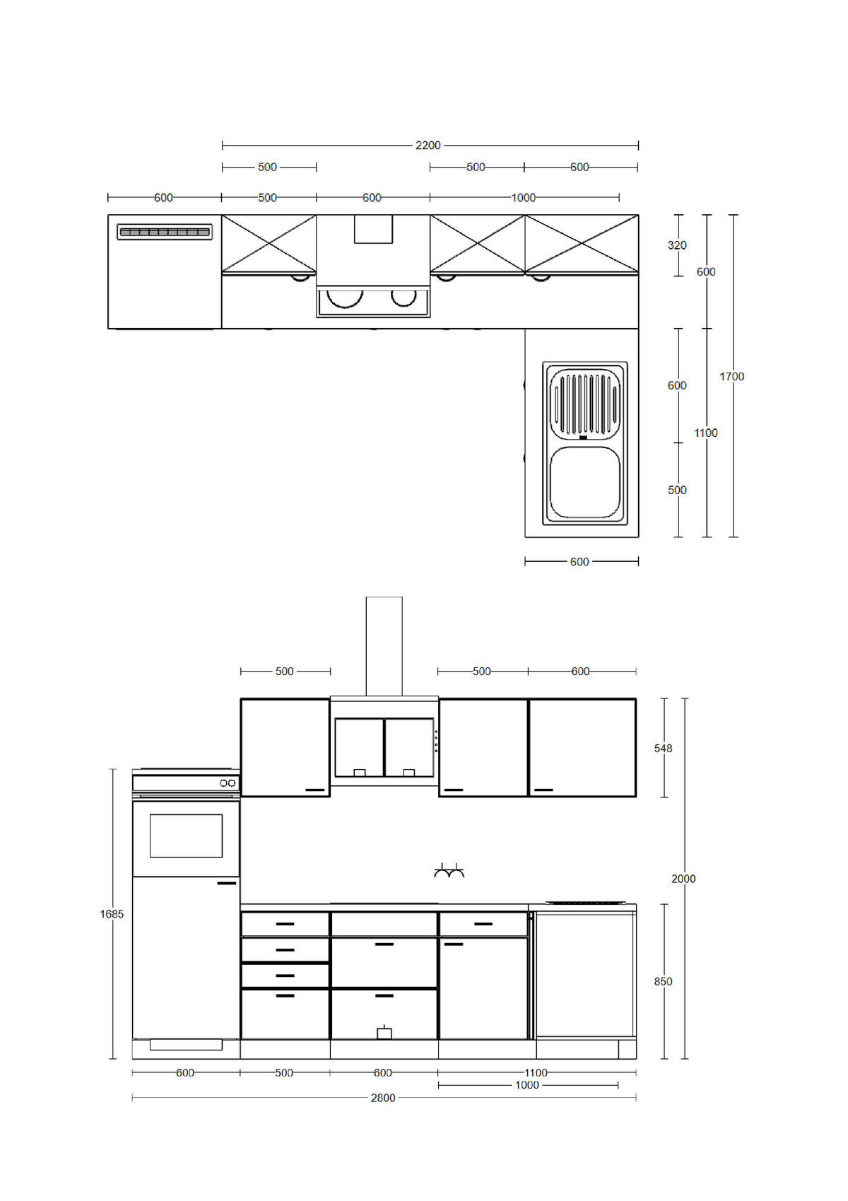 Flex-Well Winkelküche Morena Basalt matt B/H/T: ca. 280x200x60 cm Morena - Eiche/Basalt (280,00/200,00/60,00cm) - Flex-Well