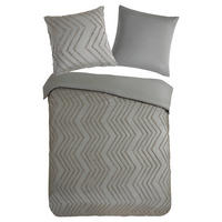 Bettwäsche Zigzag taupe Polyester B/L: ca. 135x200 cm Zigzag - taupe (135,00/200,00cm) - Pure