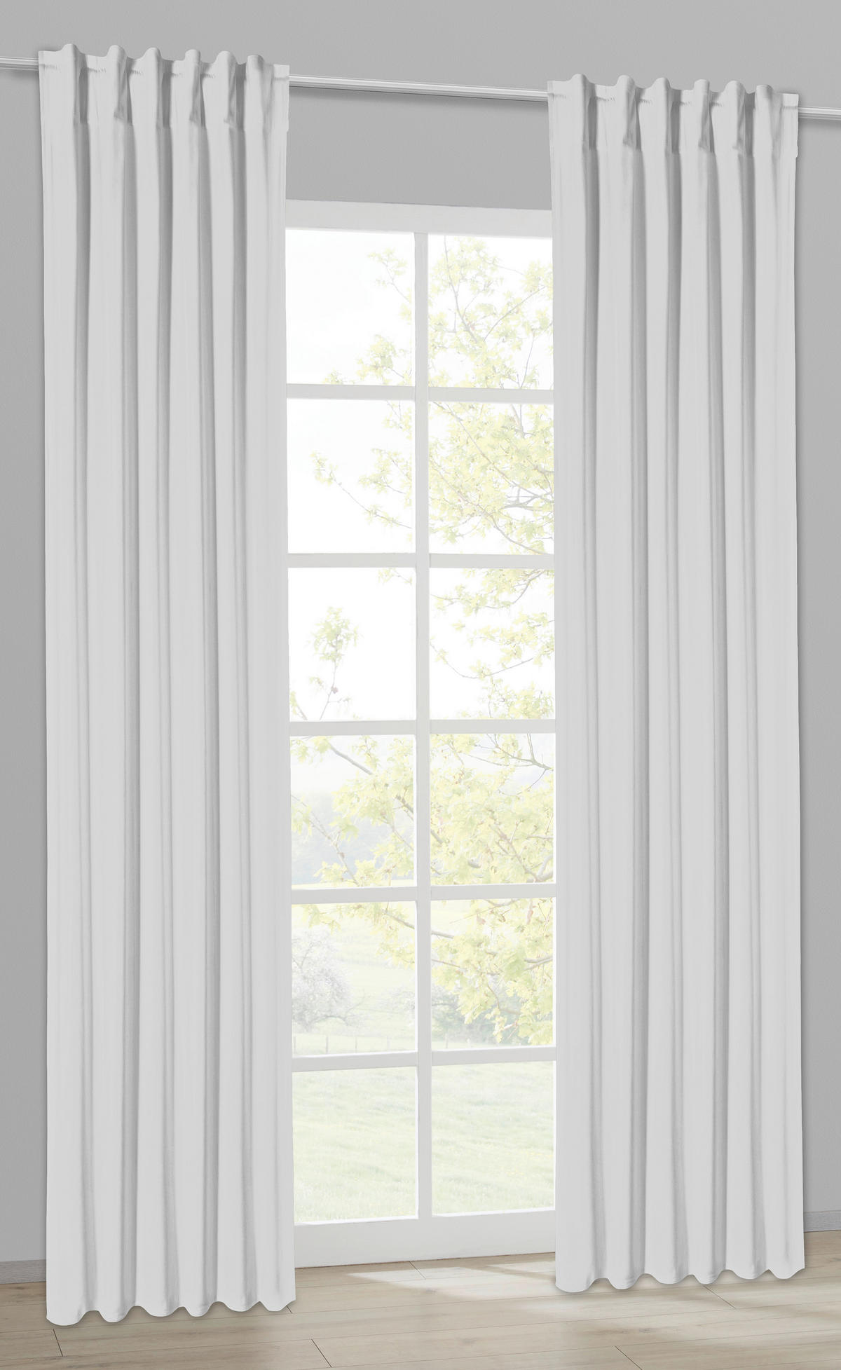 Verdunklungsvorhang Tim schwarz B/L: ca. 135x245 cm Tim - schwarz/silber (135,00/245,00cm) - Sensation