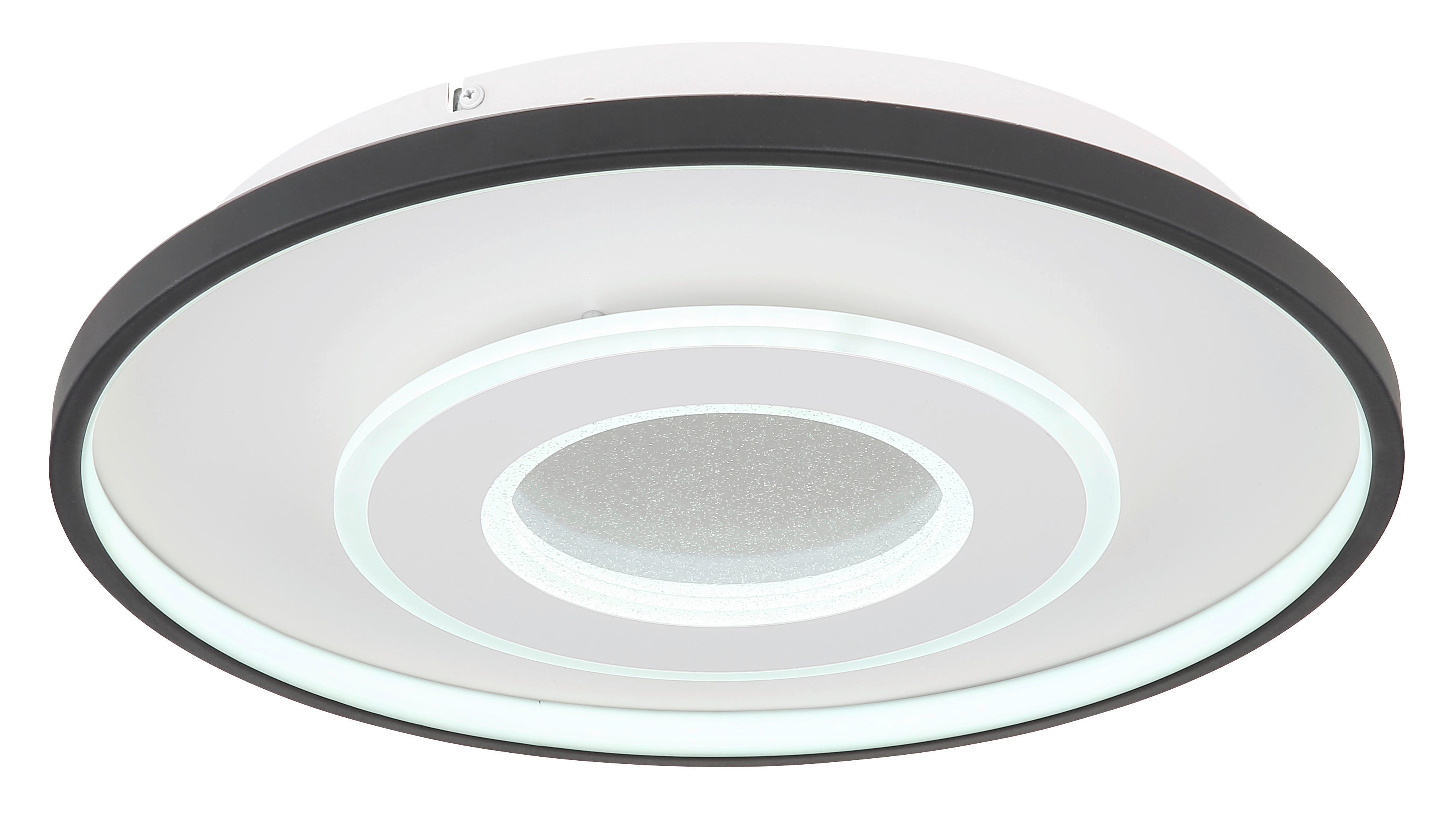 GLOBO LED-Deckenleuchte BRIENNA 48552DSH mattschwarz klar weiß Metall Kunststoff H/D: ca. 7x48 cm 1 Brennstellen BRIENNA - klar/weiß (48,00/7,00cm) - GLOBO