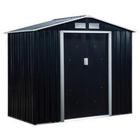 Outsunny Gartenhaus grau B/H/L: ca. 130x185x213 cm Gartenhaus - grau (213,00/130,00/185,00cm) - Outsunny