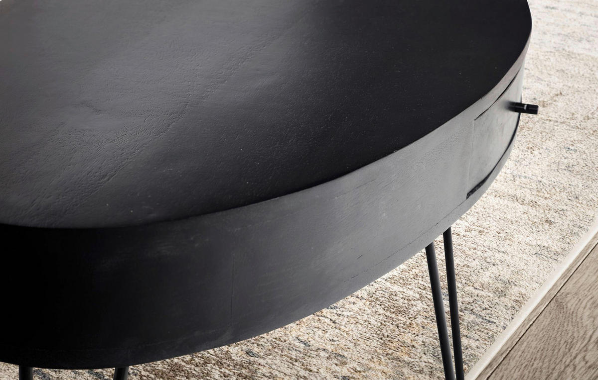 Couchtisch schwarz B/H/T: ca. 100x40x50 cm Couchtisch - schwarz (100,00/40,00/50,00cm) - Wohnling