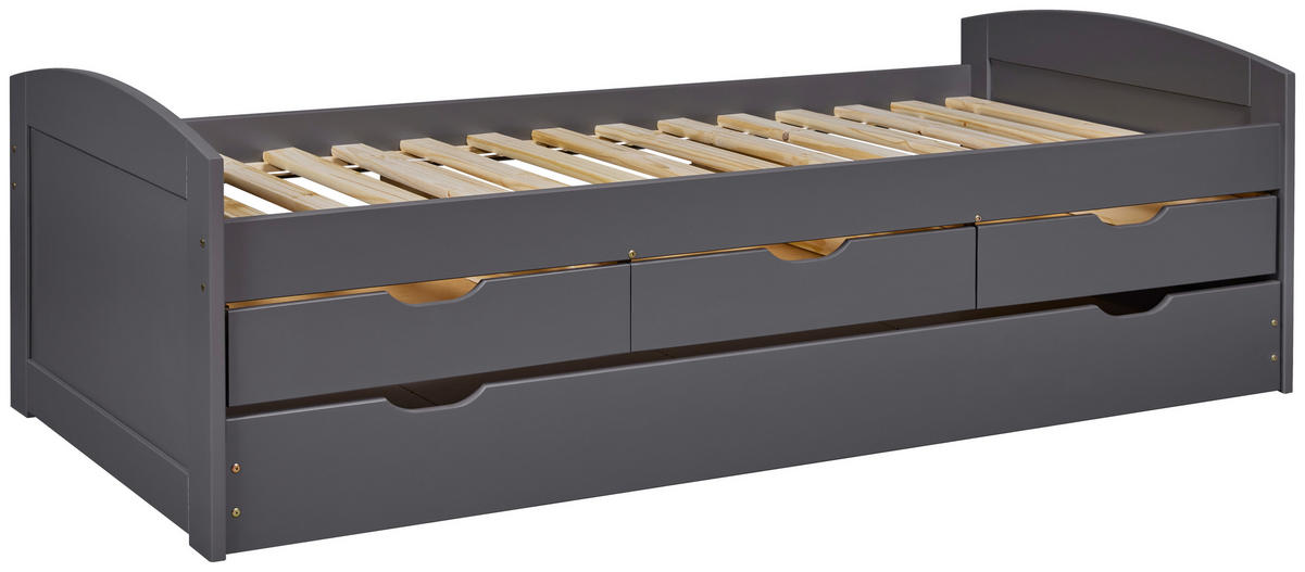 Funktionsbett Lena grau Liegefläche B/L: ca. 90x200 cm Lena - grau (98,00/63,00/205,00cm) - Inter Link